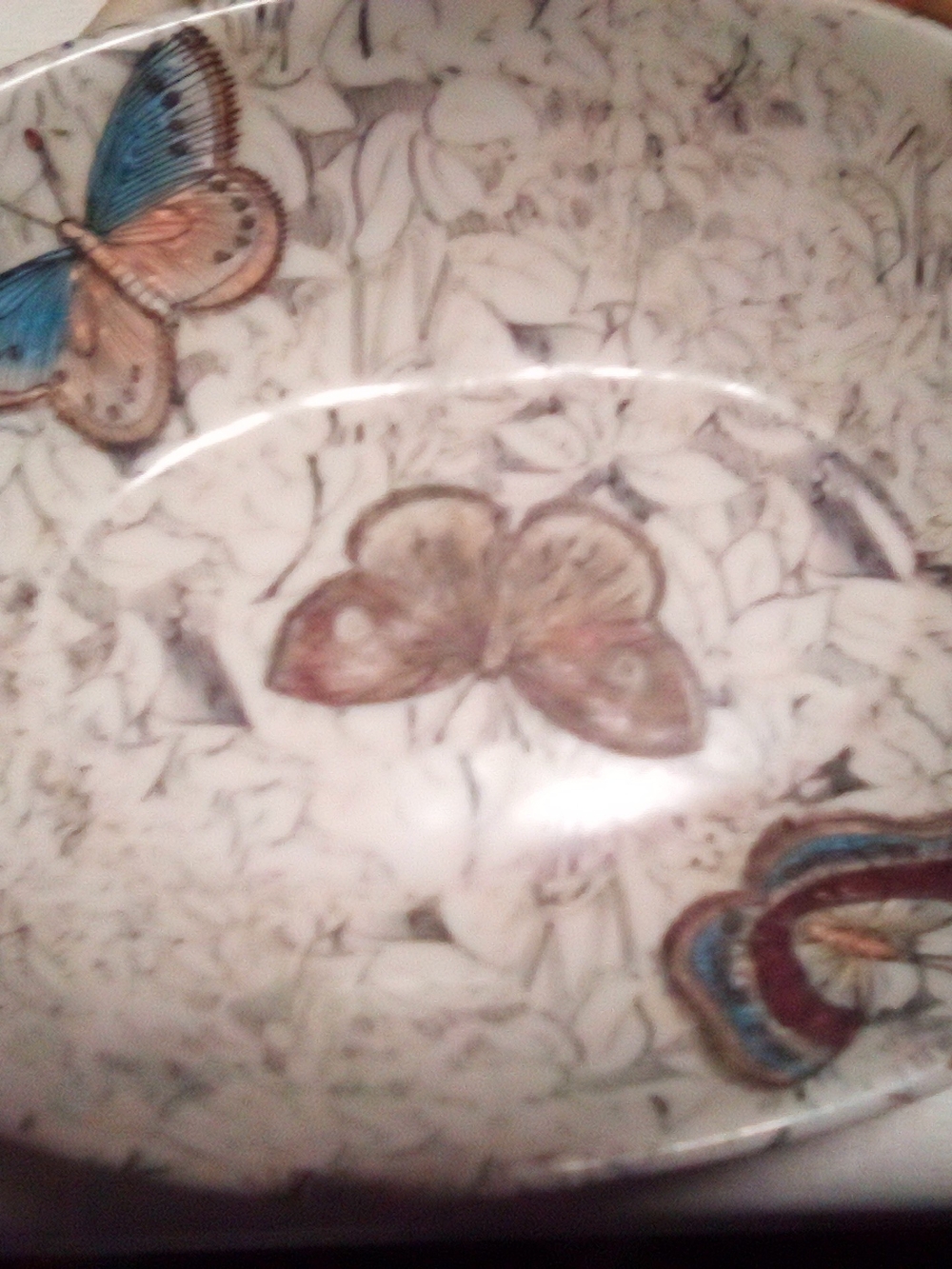 Decorative John Derian butterfly Tray Red Backstamp